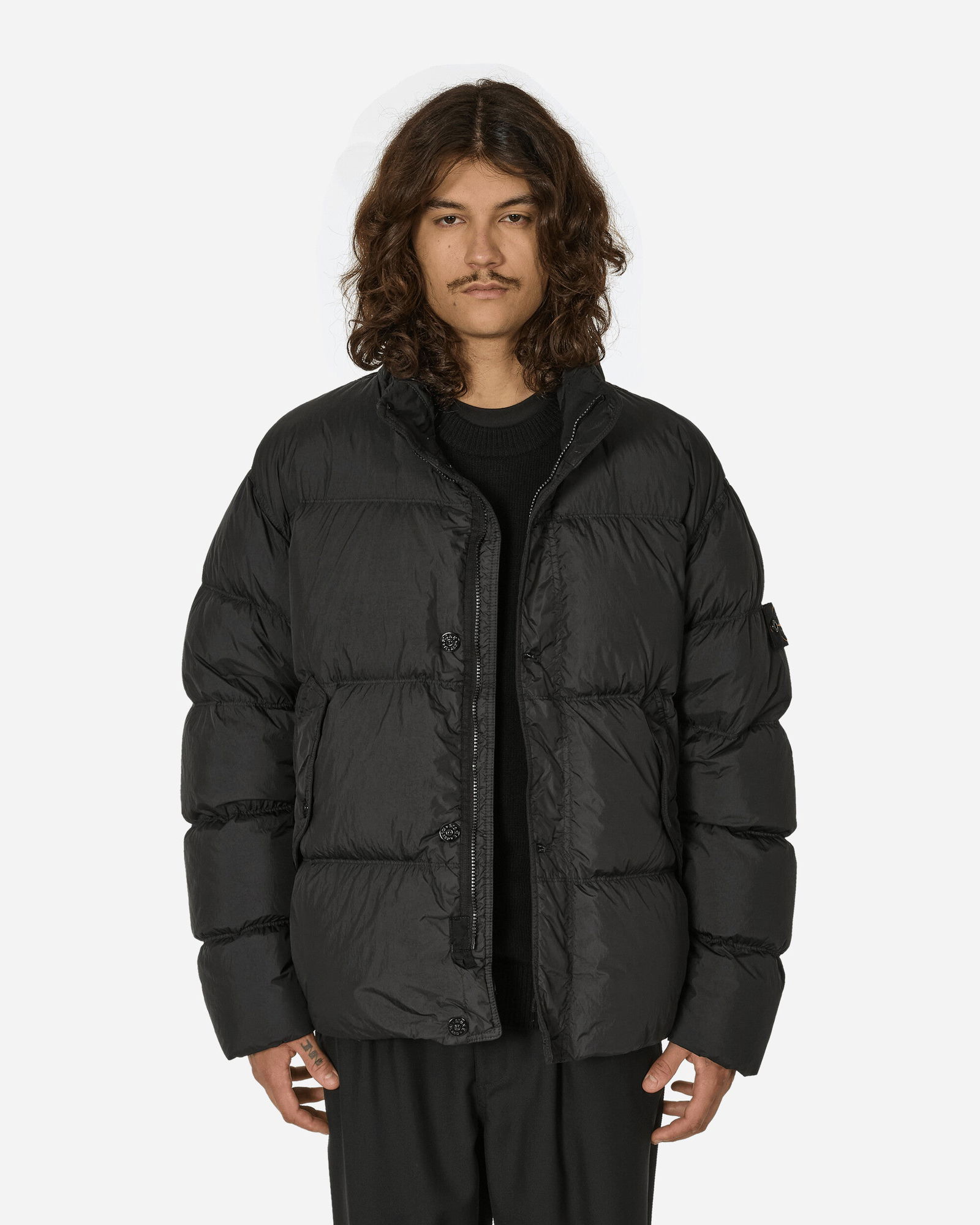 Crinkle Reps Down Jacket Black