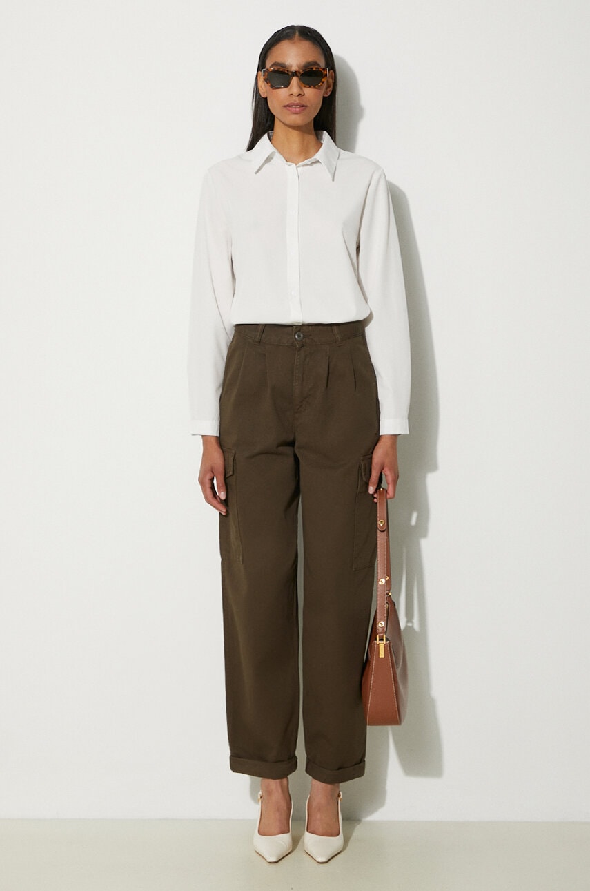 Cargo nohavice Carhartt WIP Collins High Waist Cargo Pants Hnedá | I029789.63GD, 1