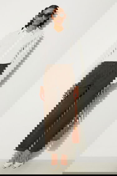 Cargo nohavice Carhartt WIP Collins High Waist Cargo Pants Hnedá | I029789.63GD, 1