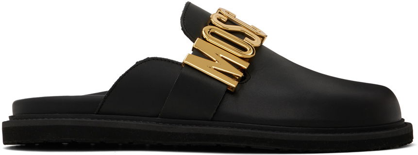 Doplnky Moschino Moschino Lettering Logo Calfskin Mules Čierna | MB10803G1LGA0000, 0