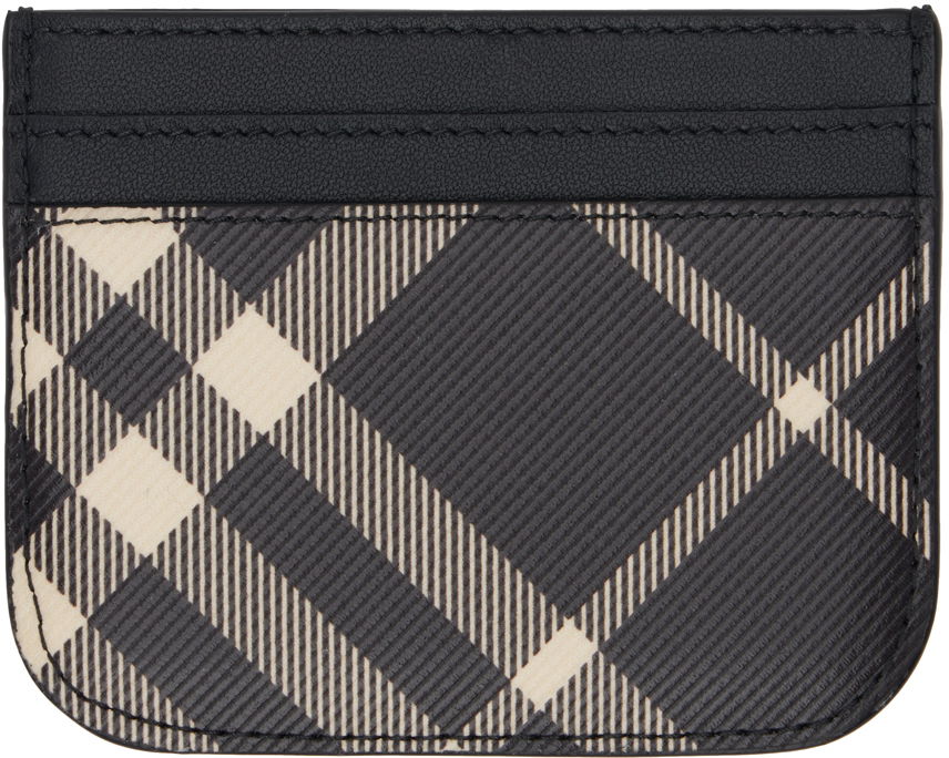 Oblečenie Burberry Black Check Card Holder Čierna | 8095129, 1