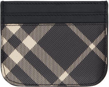 Oblečenie Burberry Black Check Card Holder Čierna | 8095129, 1