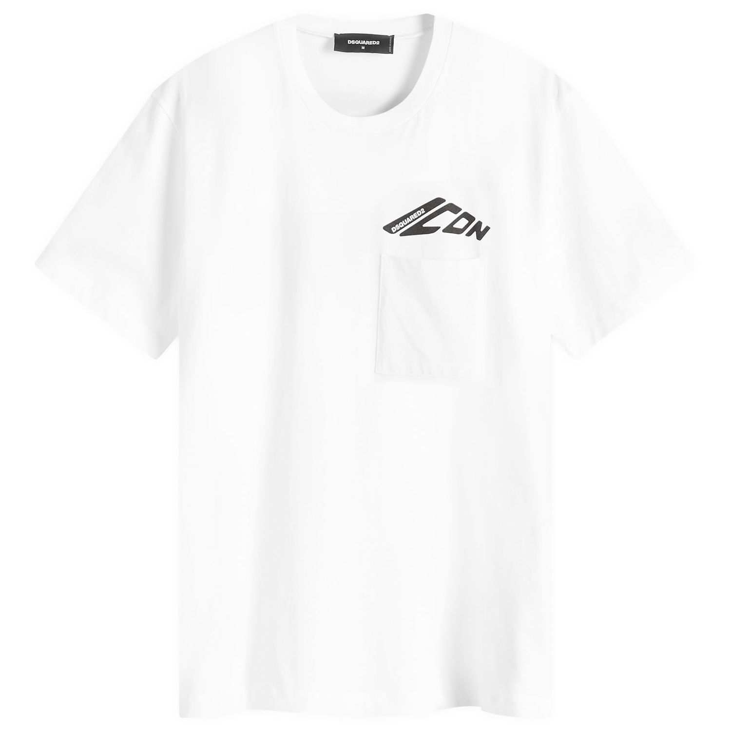 Tričko DSQUARED2 New ICON Pocket T-Shirt, Size Large Biela | S79GC0097-D20033-100, 0