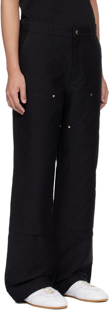Nohavice Casablanca Casablanca Jacquard Cargo Trousers Čierna | MPS25-TR-262-02, 1