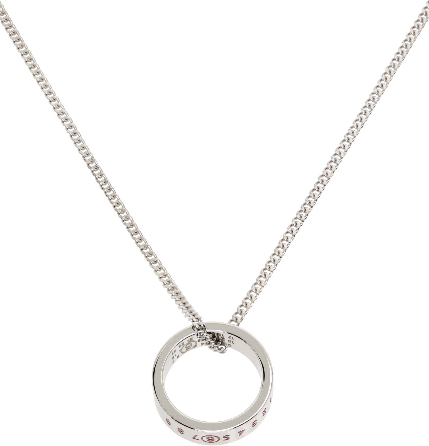 Náhrdelník Maison Margiela MM6 Maison Margiela Minimal Logo Pendant Ring Necklace Metalická | SM6UU0048 P7351, 1