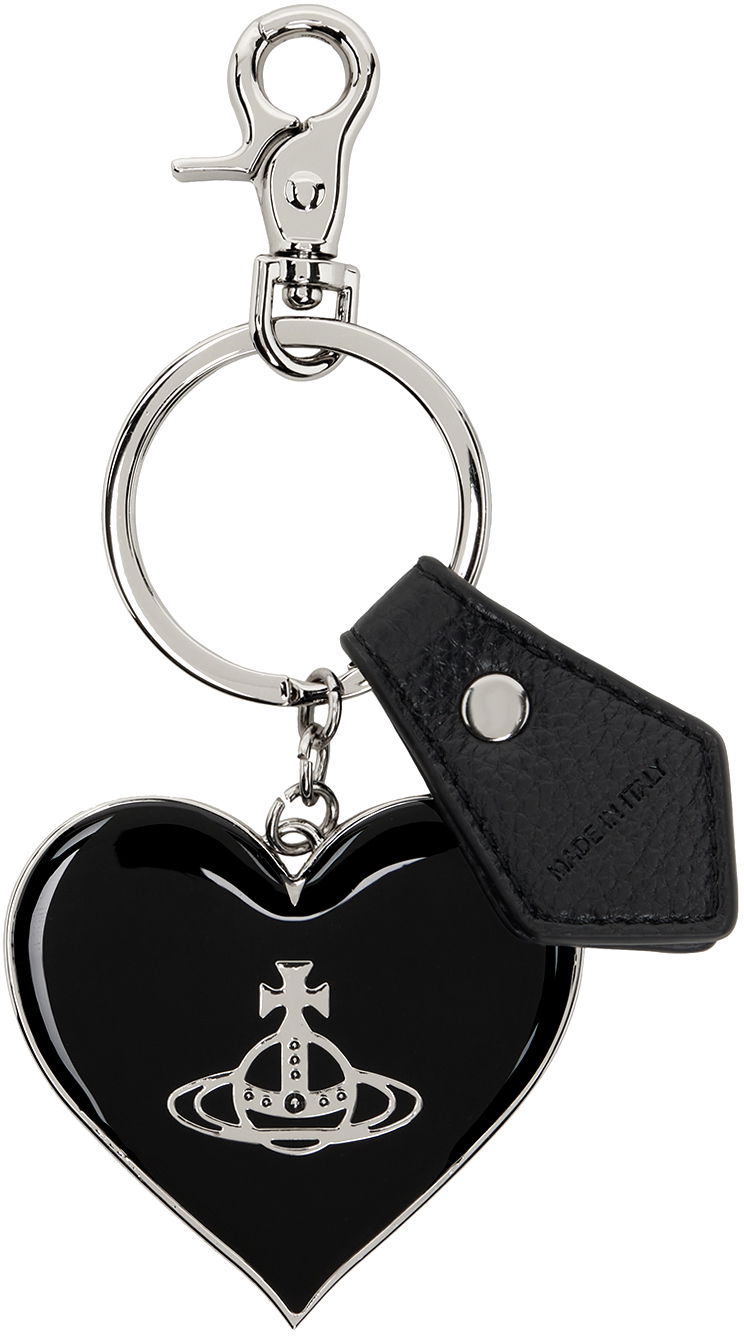 Kľúčenka Vivienne Westwood Mirror Heart Orb Keychain Čierna | 8203010XU-OM0009-, 0
