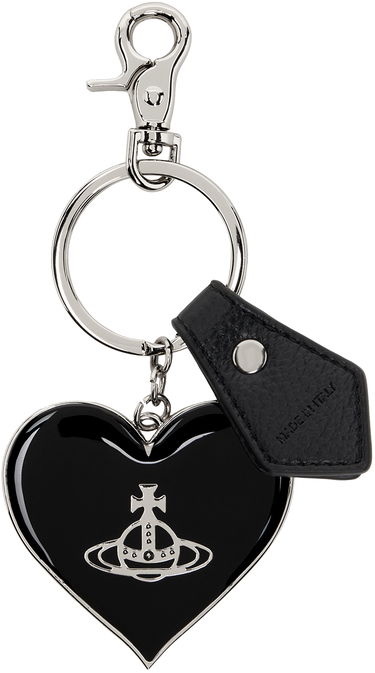 Kľúčenka Vivienne Westwood Mirror Heart Orb Keychain Čierna | 8203010XU-OM0009-, 0