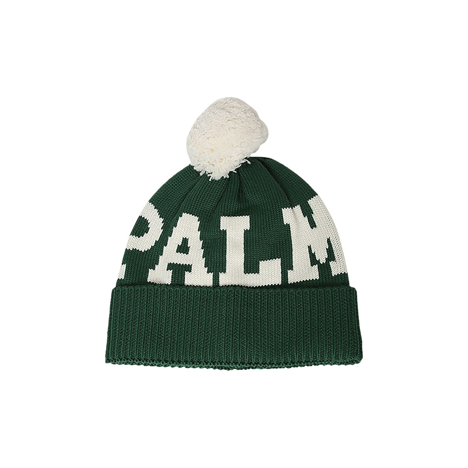 Kulicha Palm Angels Logo Pompon Beanie Zelené | PWLC011F22KNI0015501, 1
