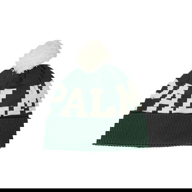 Kulicha Palm Angels Logo Pompon Beanie Zelené | PWLC011F22KNI0015501, 1