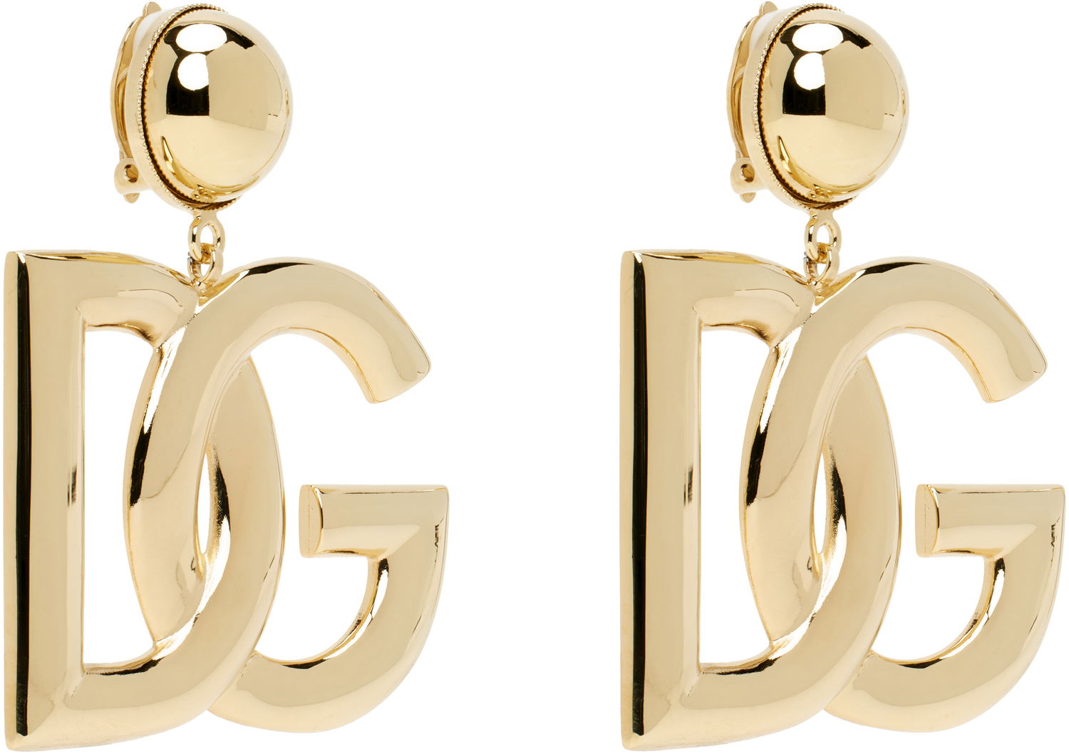 Náušnice Dolce & Gabbana Gold 'DG' Earrings Metalická | WEN6P3 W1111, 1
