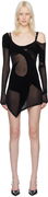 Attico Graphic Asymmetric Minidress