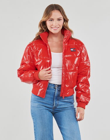 Prešívaná bunda Tommy Hilfiger BADGE GLOSSY PUFFER Červená | DW0DW16098-XNL, 1