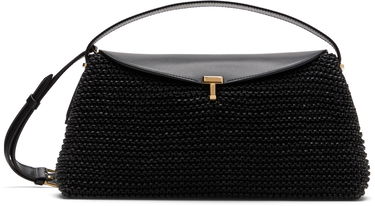Taška cez rameno TOTEME TOTEME T-Lock Woven-Leather Shoulder Bag Čierna | 252-WAL961-LE0134, 0