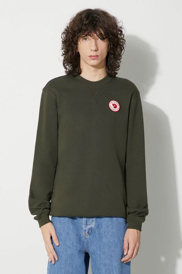 Mikina FJÄLLRÄVEN Badge Crewneck Sweatshirt Zelené | F87163.662, 0