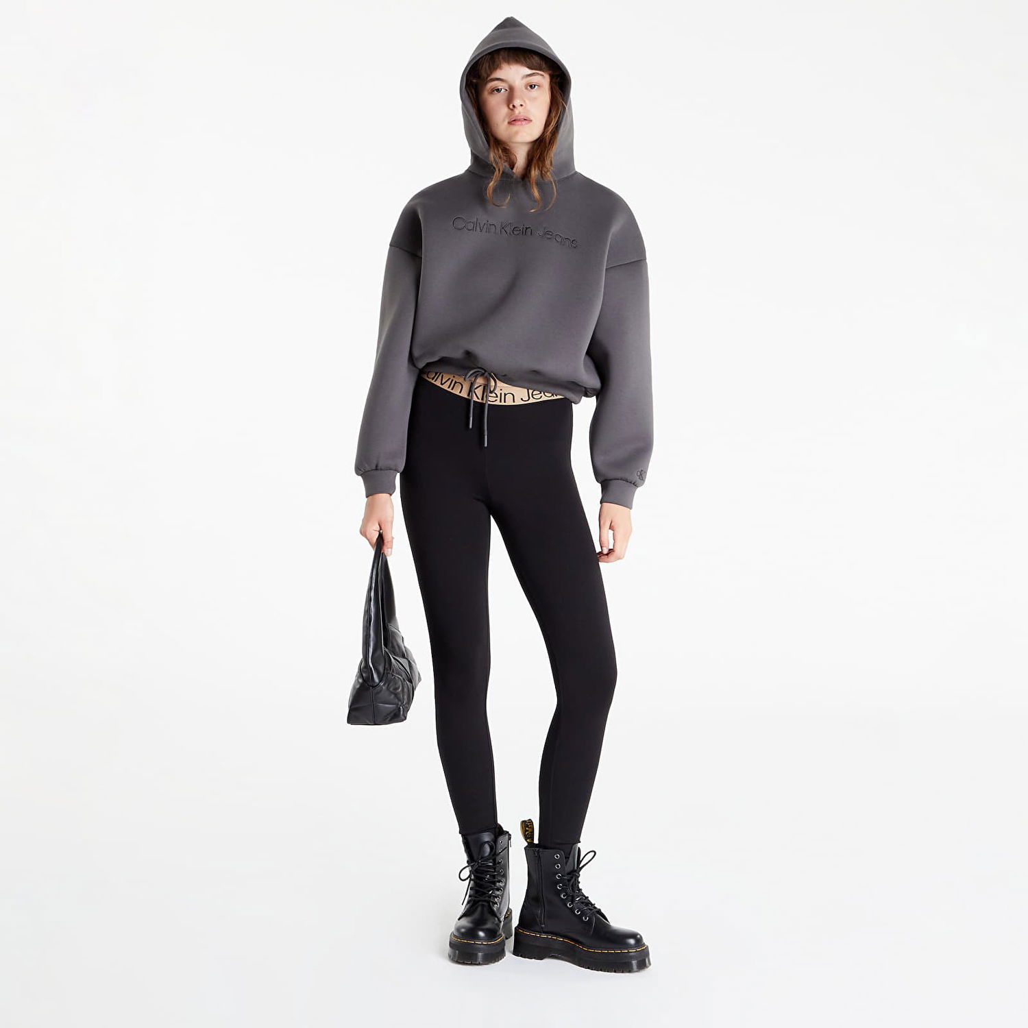 Legíny CALVIN KLEIN Logo Elastic Milano Čierna | J20J219745 BEH, 1