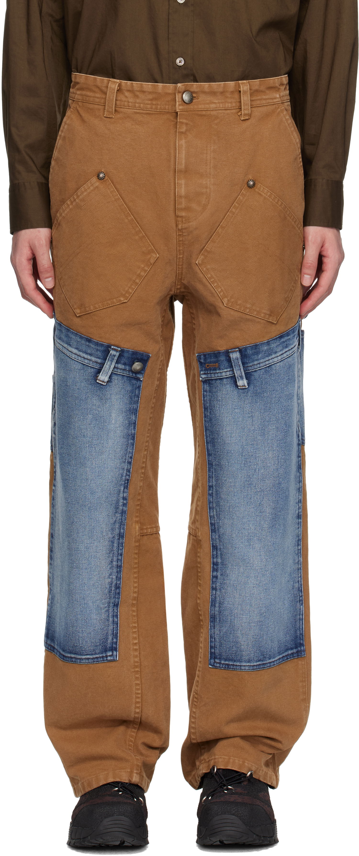 Džínsy Andersson Bell Andersson Bell Re-Make Carpenter Jeans Hnedá | apa810u, 0