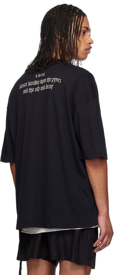 Tričko Ann Demeulemeester Ann Demeulemeester Dieter 'Sunset Bleeding' High-Comfort T-Shirt Čierna | 2510-M-JTS06-39-FA206-099, 2