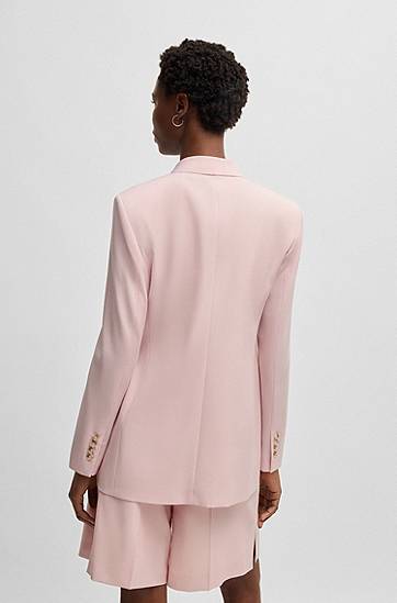 Bunda BOSS Virgin Wool Regular-Fit Blazer Ružová | 50537509, 1