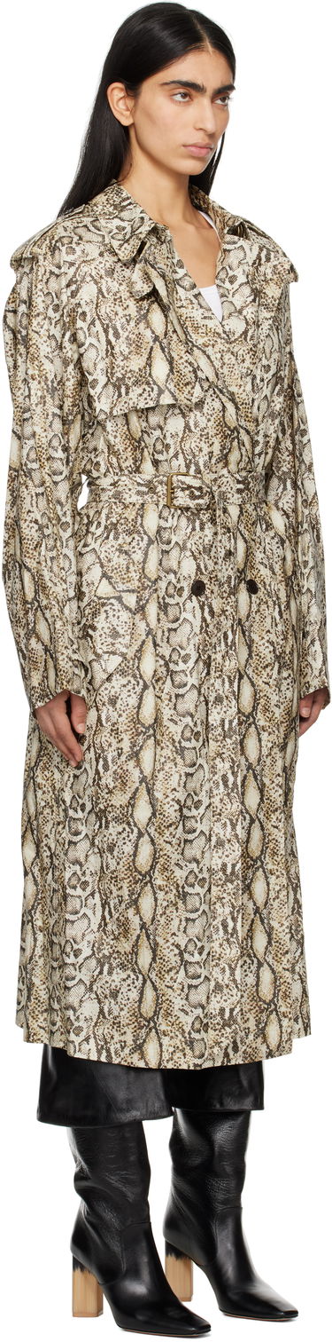 Trenčkot ISABEL MARANT Isabel Marant Freanne Snakeskin Trench Coat Béžová | MA0410FA-C1C01I, 1