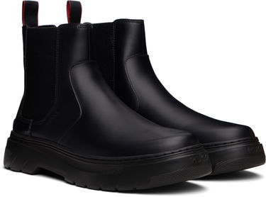 Tenisky a topánky BOSS Embossed-Logo Chelsea Boots Čierna | 50543764, 3