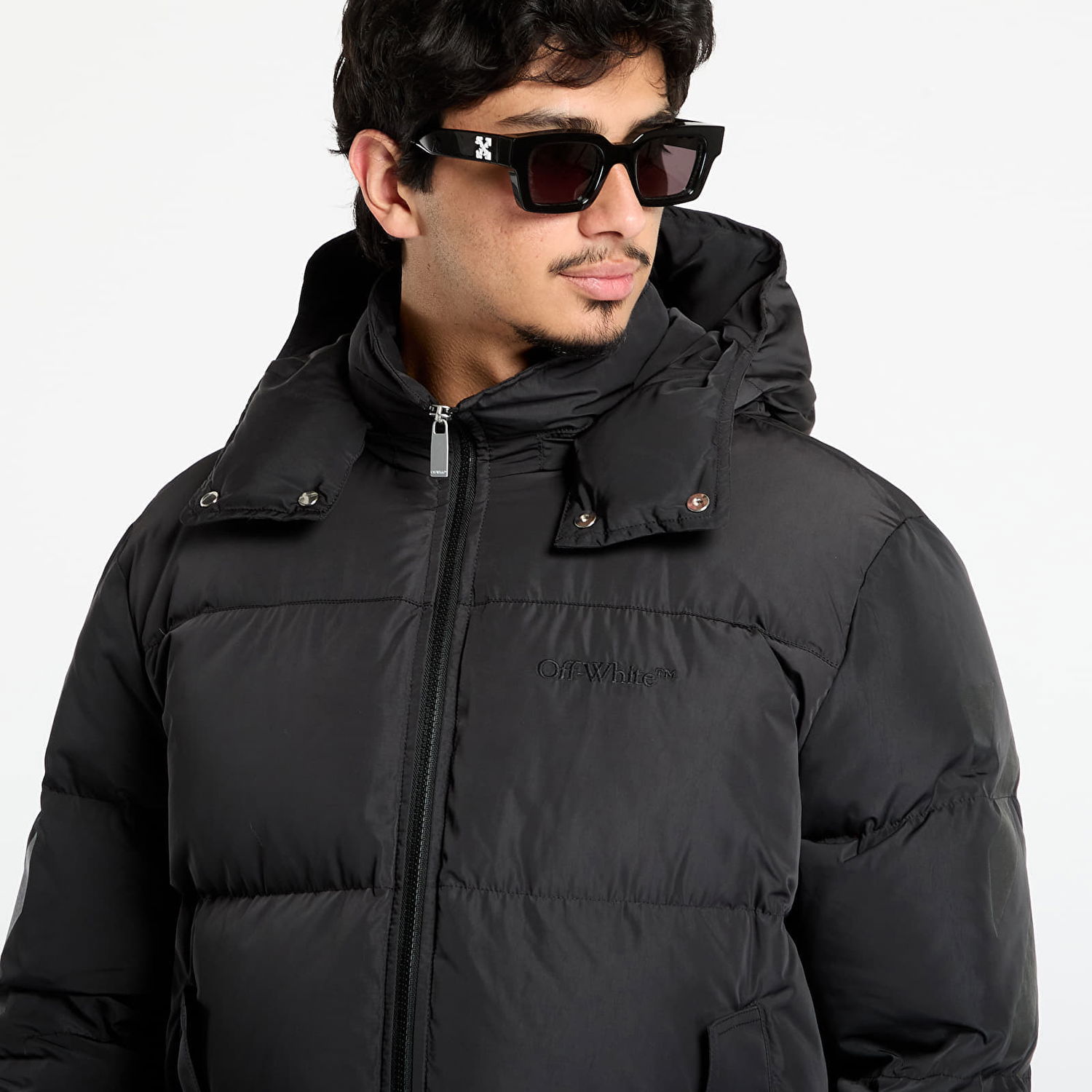Prešívaná bunda Off-White Diag Arrow Down Jacket Čierna | OMED066F25FAB0011010, 1
