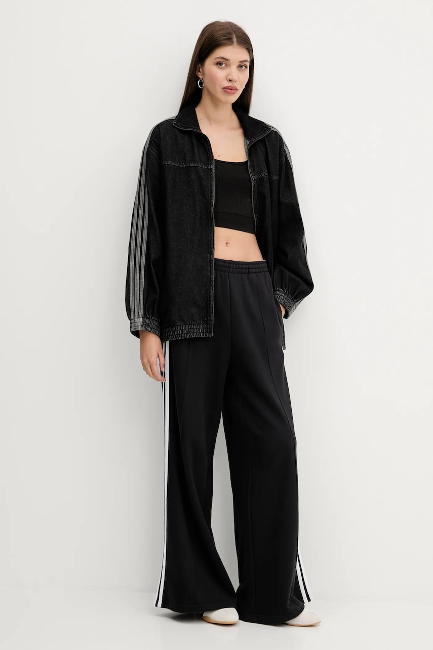 Tepláky adidas Originals adidas Originals 3-Stripes Wide Leg Track Pants Čierna | JV7473, 1