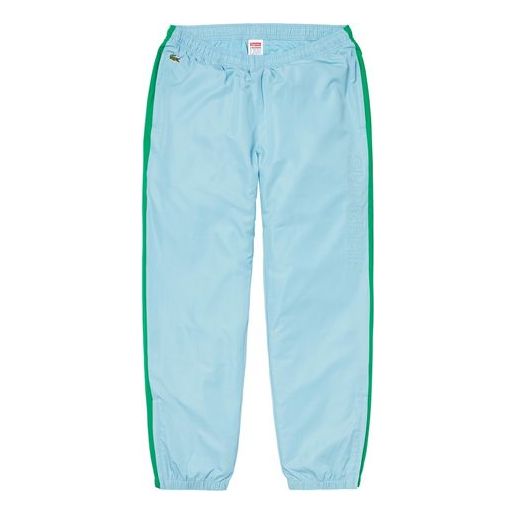 Tepláky Supreme Supreme x Lacoste FW19 Track Pants Waterproof Nylon Modrá | SUP-FW19-551