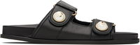 Fayence Pearl-Embellished Leather Flat Sandals