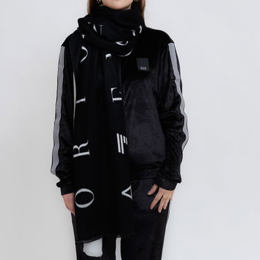 Šál Emporio Armani EA7 Emporio Armani Wide Logo Scarf Čierna | 7W000022-AF10450, 0