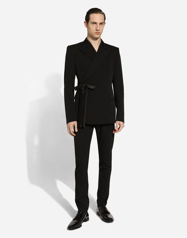 Bunda Dolce & Gabbana Double-breasted Wool Jacket Čierna | G2UK3TFU21EN0000, 1