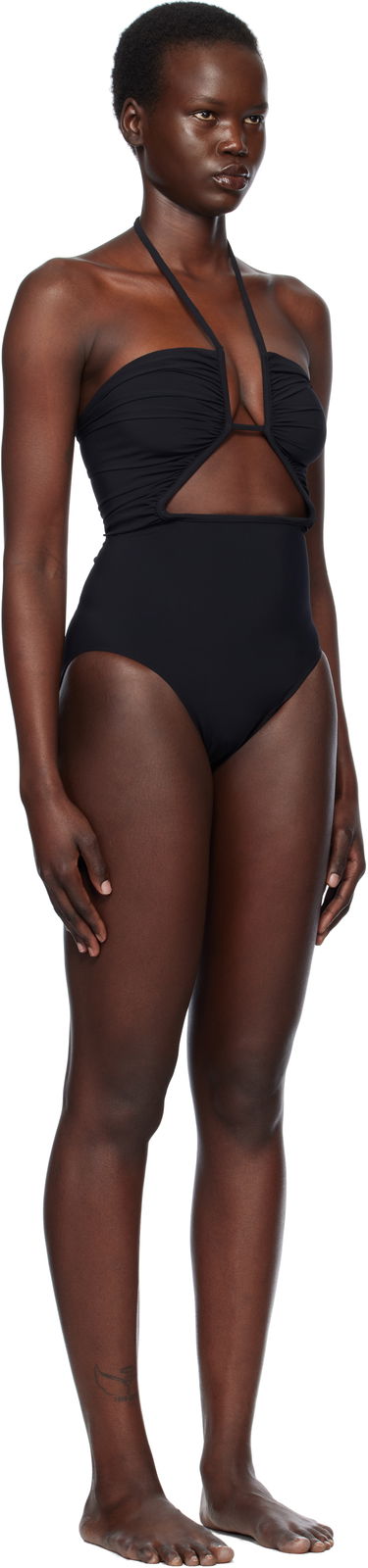 Plavky Rick Owens Rick Owens Hollywood Prong Bather One-Piece Swimsuit Čierna | RP01E7087 NS, 1