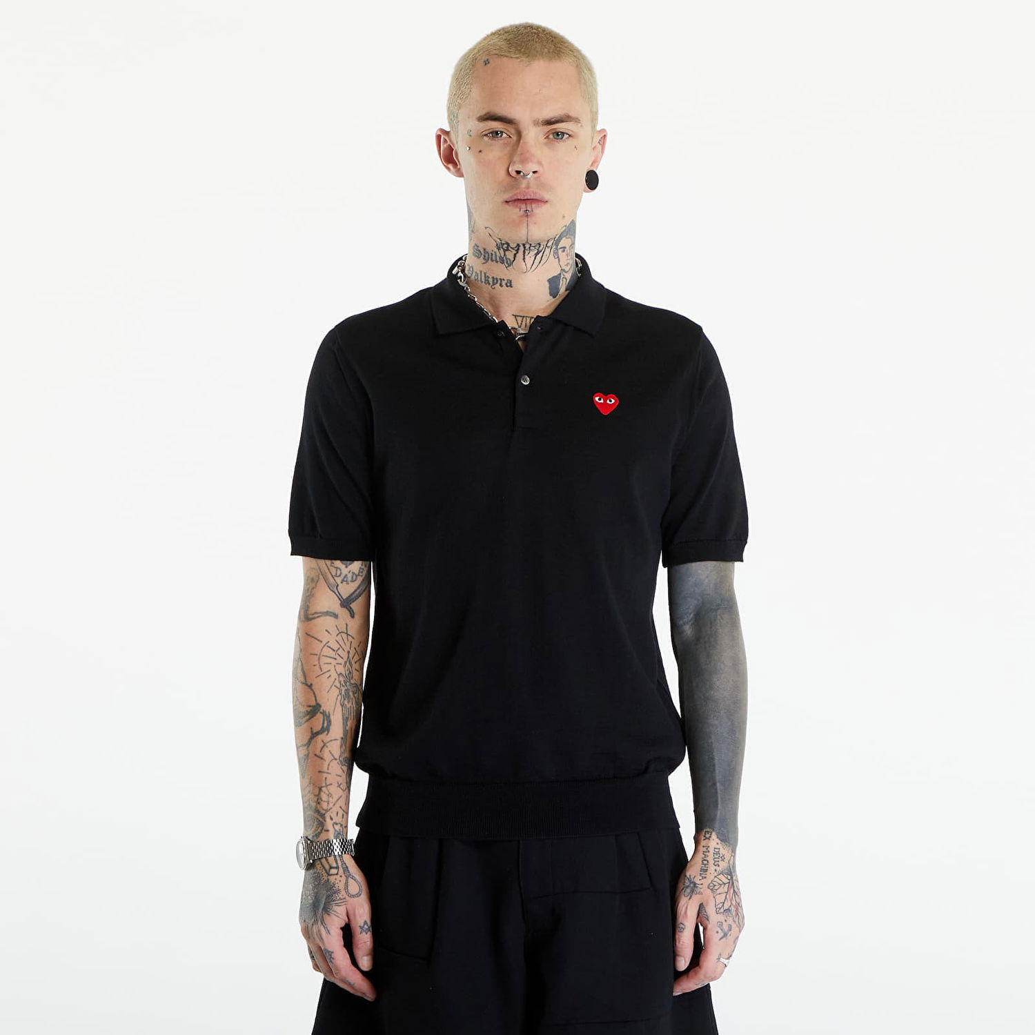 Tričko Comme des Garçons PLAY Red Emblem Sweater UNISEX Black Čierna | AXN094 black, 0