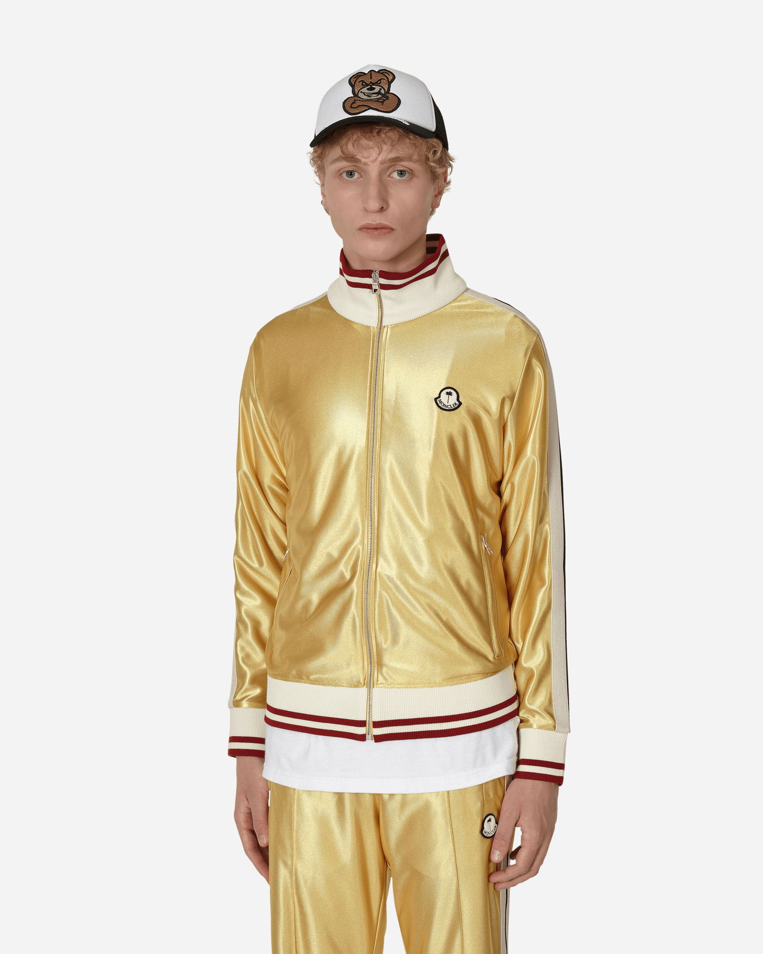 Mikina Moncler Palm Angels x Glossy Zip-Up Sweatshirt Žltá | 8G00002M2522 135, 0