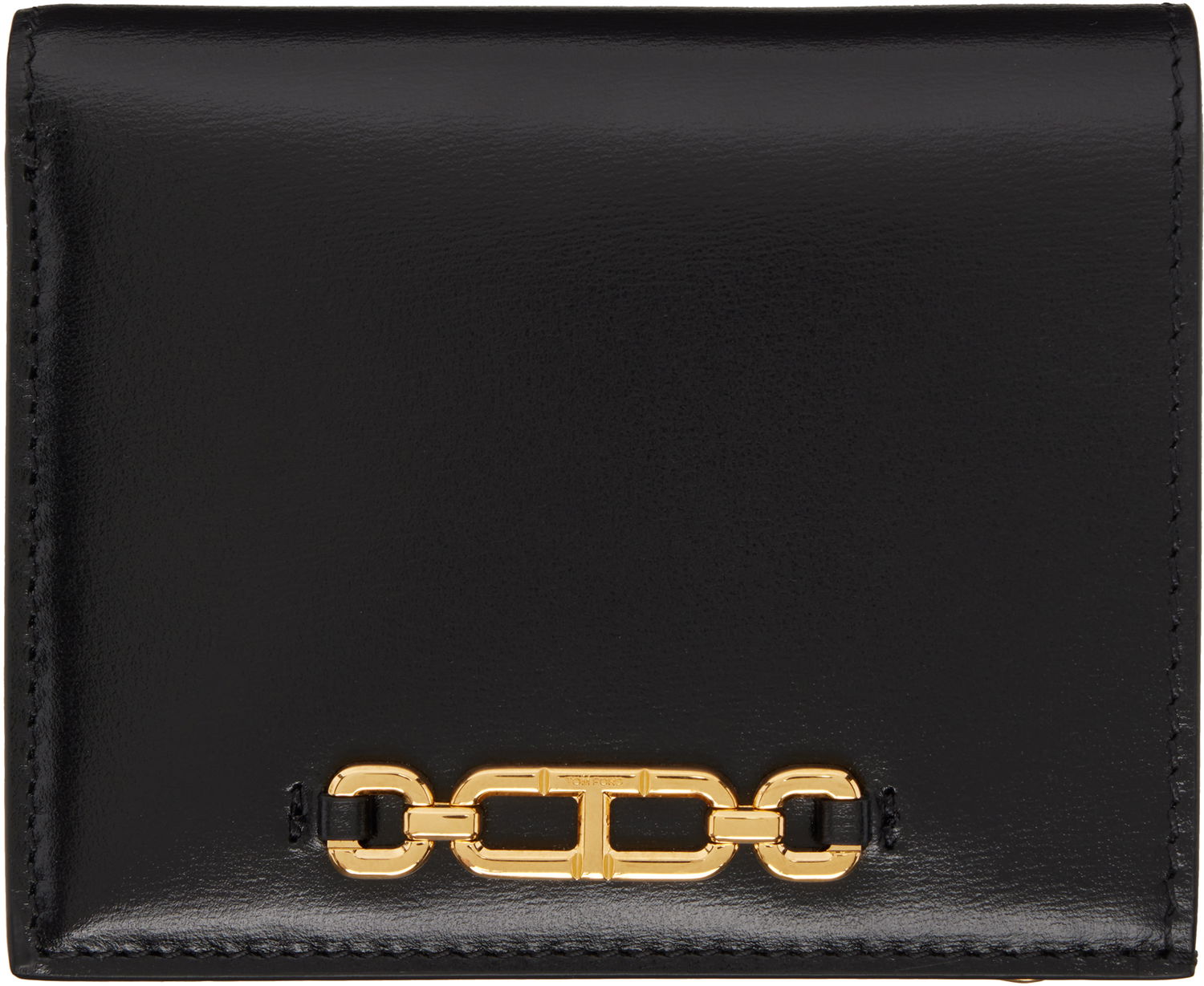 Peňaženka Tom Ford Tom Ford Palmellato-Effect Compact Leather Wallet Čierna | S0485-LCL056X, 0
