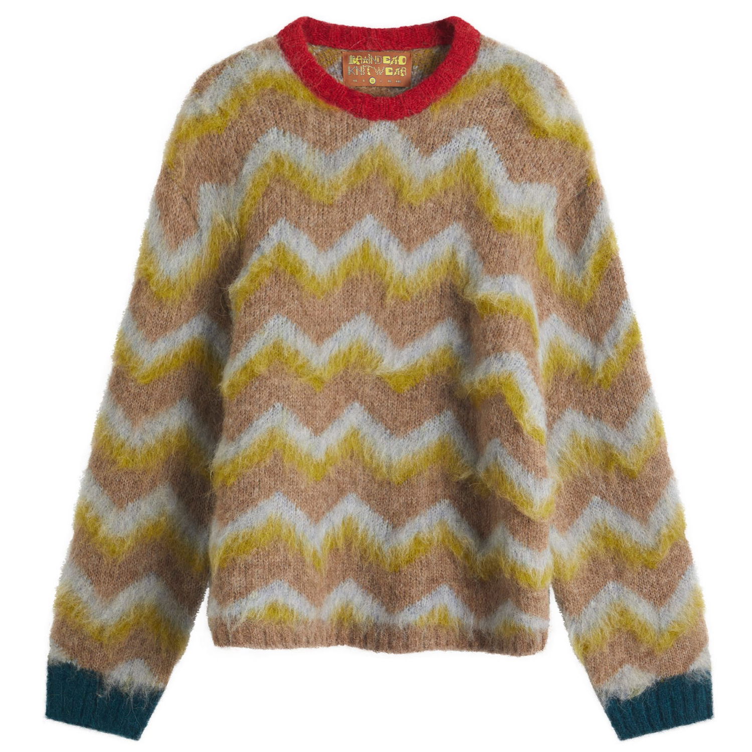 Sveter Brain Dead Brain Dead Zig Zag Boxy Knit Jumper Rôznofarebný | BDS25O120043-TAU, 1