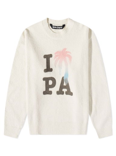 Mikina Palm Angels I Love PA Crew Sweat Béžová | PMHE007S23KNI0080384