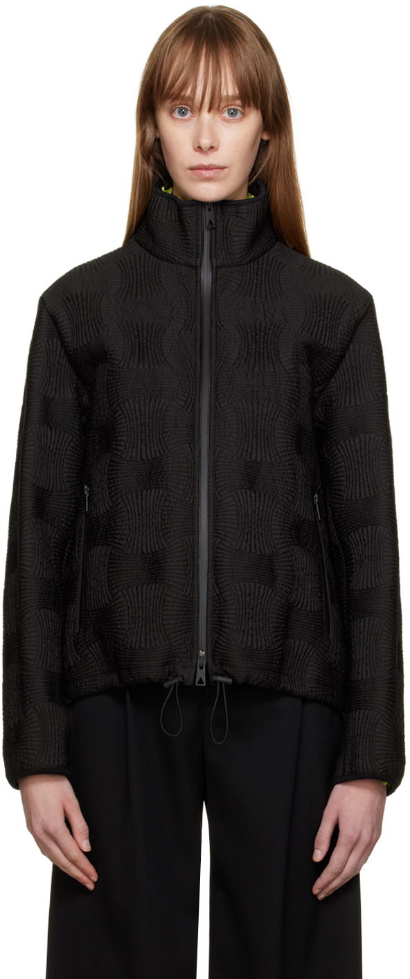 Prešívaná bunda Bottega Veneta Quilted Mock Neck Jacket Čierna | 711897 VKV50, 0