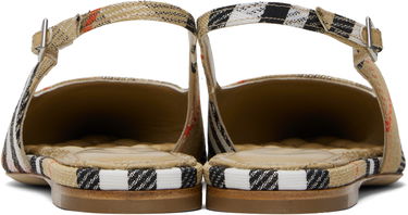 Doplnky Burberry Burberry Birdie Check Slingback Flats Béžová | 8106155, 1