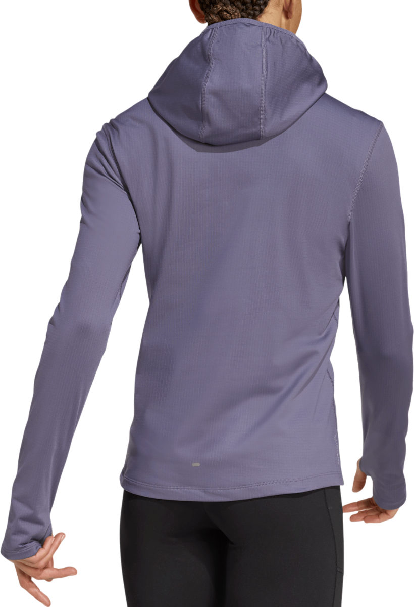 Mikina adidas Originals Own the Run Hooded Running Top Fialová | jw9652, 1