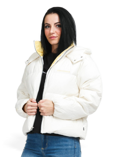 Prešívaná bunda Converse Short Down Jacket Biela | 10021998-A02
