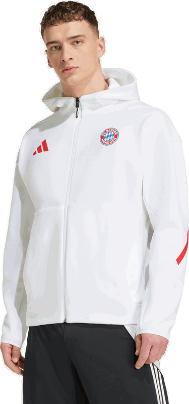 Mikina adidas Originals FC Bayern Munich Z.N.E. Anthem Full-Zip Hoodie Biela | jm9439, 3