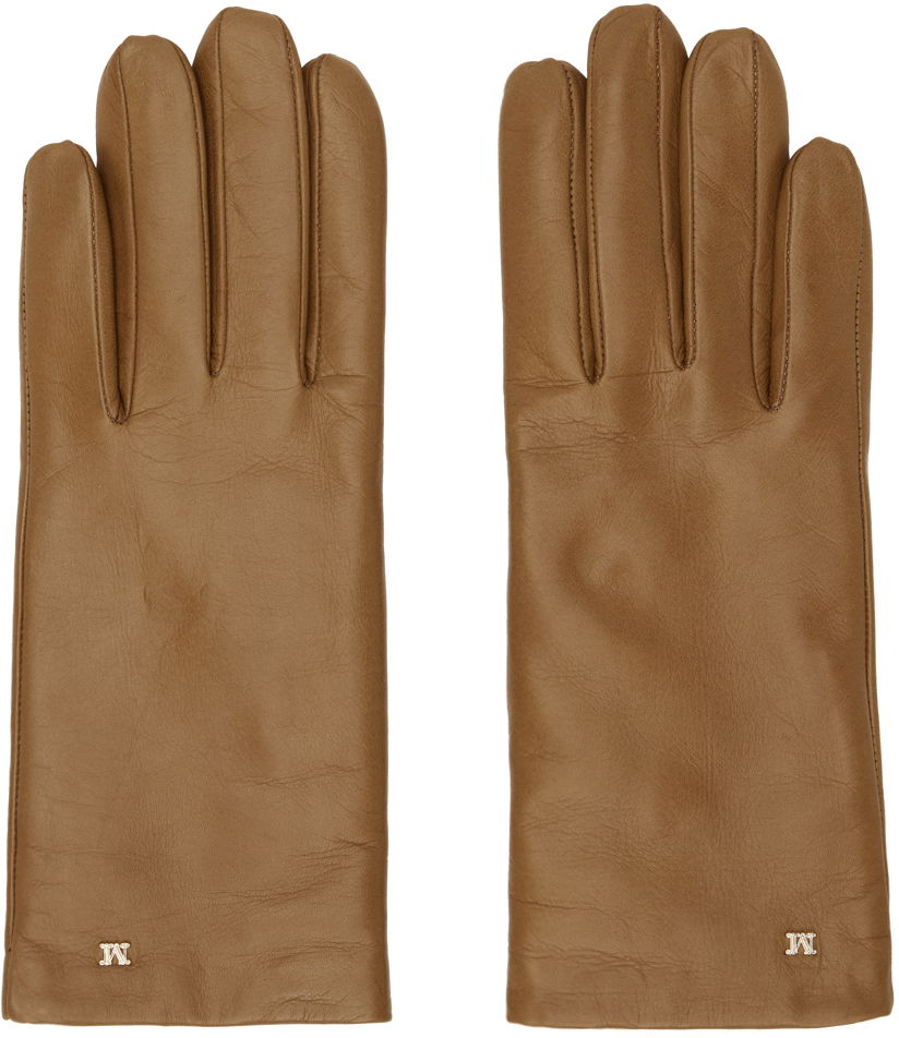 Rukavice Max Mara Max Mara Leather Gloves Hnedá | 2345660237600 MM02232, 0