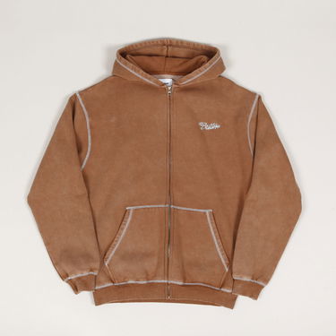 Mikina Butter Goods Butter Goods Jive Zip-Up Hoodie Hnedá | butter-goods-jive-zip-thru-hoodie-washed-brown, 0