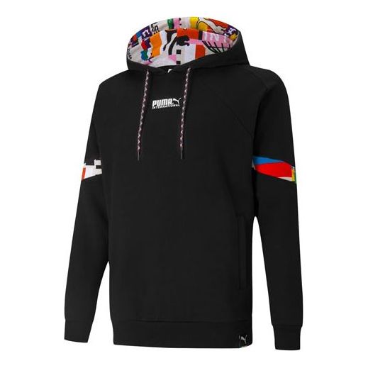 Mikina Puma International Sports Stitching Print Hoodie Čierna | 531330-01