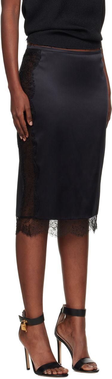 Sukňa Tom Ford TOM FORD Knee-Length Lace Inserts Midi Skirt Čierna | GC5812-FAX1095, 1