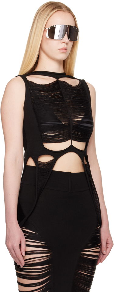 Tielko Rick Owens Rick Owens Hollywood Tanja Destroyed Tank Top Šedá | RO01E7615 KGRIDM, 4