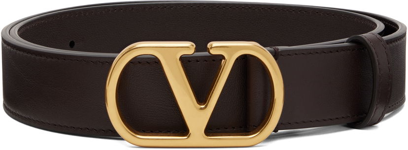Opasok Valentino Valentino Garavani VLogo Signature Calfskin Belt Hnedá | 7Y2T0SM3IYR