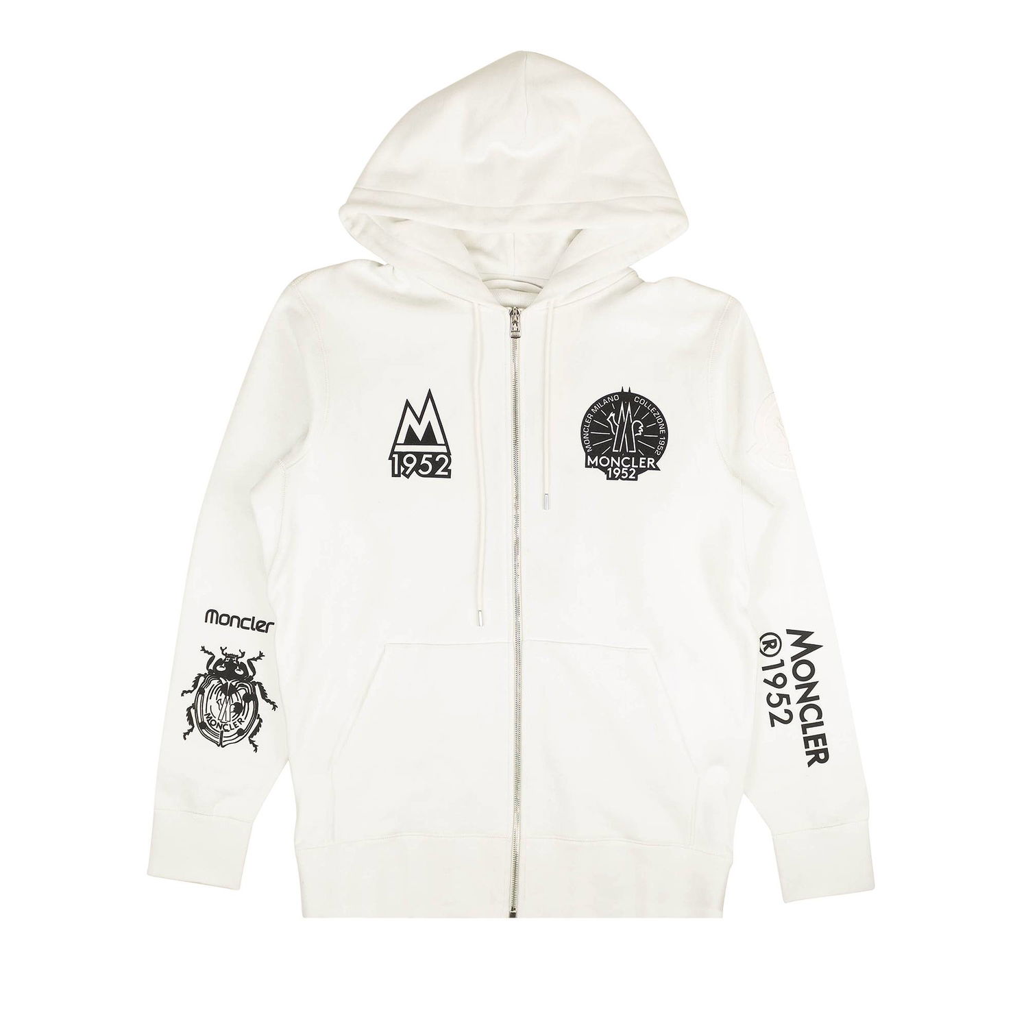 Mikina Moncler Zip Up 1952 Logo Hoodie Biela | G20928G00003809KX 001, 1