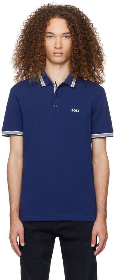Polo tričko BOSS Striped Polo Shirt Navy | 50469055, 0