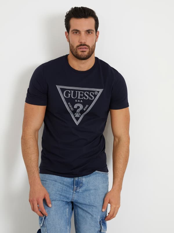 Tričko GUESS Triangle Logo Stretch T-Shirt Čierna | M3PI0TJ1314, 0